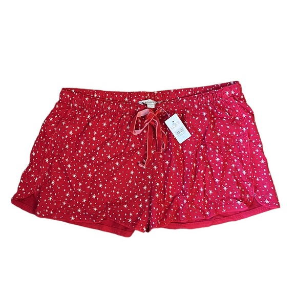 🆕 LOFT Sleep Red and White Star Pattern Pajama Shorts Women’s Size Small - Picture 1 of 11